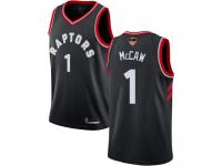 #1  Patrick McCaw Black Basketball Men's Jersey Toronto Raptors Statement Edition 2019 Basketball Finals Bound