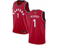 #1  Tracy Mcgrady Red Basketball Men's Jersey Toronto Raptors Icon Edition 2019 Basketball Finals Bound