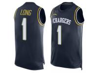 #1 Ty Long Navy Blue Football Men's Jersey Los Angeles Chargers Player Name & Number Tank Top