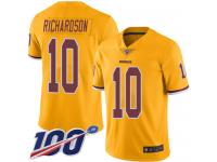 #10 Limited Paul Richardson Gold Football Men's Jersey Washington Redskins Rush Vapor Untouchable 100th Season