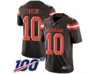 #10 Limited Taywan Taylor Brown Football Home Men's Jersey Cleveland Browns Vapor Untouchable 100th Season