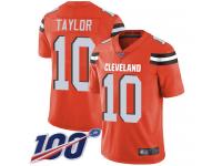 #10 Limited Taywan Taylor Orange Football Alternate Men's Jersey Cleveland Browns Vapor Untouchable 100th Season