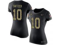 #10 Ryan Switzer Black Camo Football Salute to Service Women's Pittsburgh Steelers T-Shirt