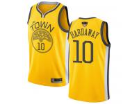 #10  Tim Hardaway Yellow Basketball Youth Jersey Golden State Warriors Earned Edition 2019 Basketball Finals Bound
