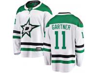#11 Breakaway Mike Gartner White NHL Away Men's Jersey Dallas Stars