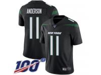 #11 Limited Robby Anderson Black Football Alternate Men's Jersey New York Jets Vapor Untouchable 100th Season