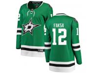 #12 Breakaway Radek Faksa Green NHL Home Women's Jersey Dallas Stars