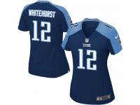 #12 Charlie Whitehurst Tennessee Titans Alternate Jersey _ Nike Women's Navy Blue NFL Game