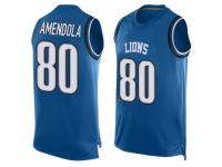 #12 Danny Amendola Blue Football Men's Jersey Detroit Lions Player Name & Number Tank Top