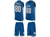 #12 Danny Amendola Blue Football Men's Jersey Detroit Lions Tank Top Suit
