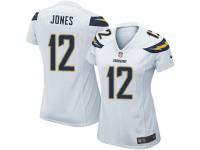 #12 Jacoby Jones San Diego Chargers Road Jersey _ Nike Women's White NFL Game