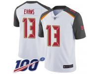 #13 Limited Mike Evans White Football Road Men's Jersey Tampa Bay Buccaneers Vapor Untouchable 100th Season