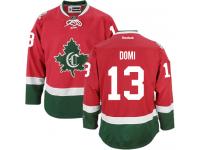 #13 Reebok Authentic Max Domi Men's Red NHL Jersey - Third Montreal Canadiens New CD