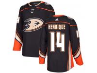 #14 Adidas Authentic Adam Henrique Men's Black NHL Jersey - Home Anaheim Ducks