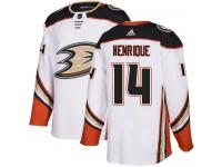 #14 Adidas Authentic Adam Henrique Men's White NHL Jersey - Away Anaheim Ducks