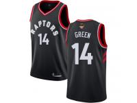 #14  Danny Green Black Basketball Men's Jersey Toronto Raptors Statement Edition 2019 Basketball Finals Bound