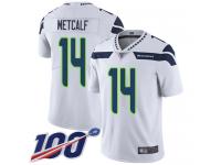 #14 Limited D.K. Metcalf White Football Road Men's Jersey Seattle Seahawks Vapor Untouchable 100th Season