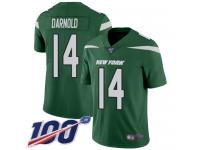 #14 Limited Sam Darnold Green Football Home Men's Jersey New York Jets Vapor Untouchable 100th Season