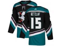 #15 Adidas Authentic Ryan Getzlaf Men's Black Teal NHL Jersey - Alternate Anaheim Ducks