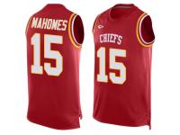 #15 Patrick Mahomes Red Football Men's Jersey Kansas City Chiefs Player Name & Number Tank Top