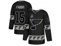 #15 Robby Fabbri Black Hockey Men's Jersey St. Louis Blues Team Logo Fashion 2019 Stanley Cup Final Bound