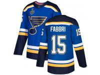 #15 Robby Fabbri Royal Blue Hockey Home Men's Jersey St. Louis Blues 2019 Stanley Cup Final Bound