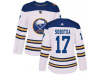 #17 Adidas Authentic Vladimir Sobotka Women's White NHL Jersey - Buffalo Sabres 2018 Winter Classic