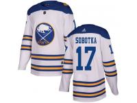 #17 Adidas Authentic Vladimir Sobotka Youth White NHL Jersey - Buffalo Sabres 2018 Winter Classic