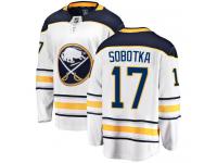#17 Fanatics Branded Breakaway Vladimir Sobotka Men's White NHL Jersey - Away Buffalo Sabres