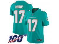 #17 Limited Allen Hurns Aqua Green Football Home Men's Jersey Miami Dolphins Vapor Untouchable 100th Season