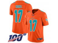 #17 Limited Allen Hurns Orange Football Youth Jersey Miami Dolphins Inverted Legend 100th Season
