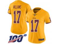 #17 Limited Doug Williams Gold Football Women's Jersey Washington Redskins Rush Vapor Untouchable 100th Season