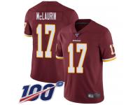 #17 Limited Terry McLaurin Burgundy Red Football Home Men's Jersey Washington Redskins Vapor Untouchable 100th Season