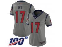 #17 Limited Vyncint Smith Gray Football Women's Jersey Houston Texans Inverted Legend 100th Season
