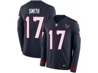#17 Limited Vyncint Smith Navy Blue Football Men's Jersey Houston Texans Therma Long Sleeve