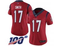 #17 Limited Vyncint Smith Red Football Alternate Women's Jersey Houston Texans Vapor Untouchable 100th Season