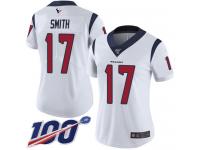 #17 Limited Vyncint Smith White Football Road Women's Jersey Houston Texans Vapor Untouchable 100th Season