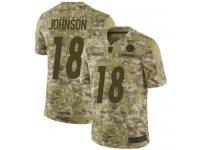 #18 Limited Diontae Johnson Camo Football Men's Jersey Pittsburgh Steelers 2018 Salute to Service