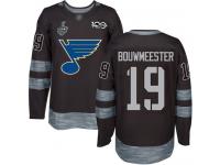 #19 Jay Bouwmeester Black Hockey Men's Jersey St. Louis Blues 2019 Stanley Cup Final Bound 1917-2017 100th Anniversary