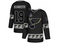 #19 Jay Bouwmeester Black Hockey Men's Jersey St. Louis Blues Team Logo Fashion 2019 Stanley Cup Final Bound