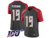 #19 Limited Breshad Perriman Gray Football Men's Jersey Tampa Bay Buccaneers Inverted Legend 100th Season