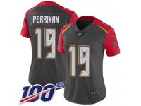 #19 Limited Breshad Perriman Gray Football Women's Jersey Tampa Bay Buccaneers Inverted Legend 100th Season