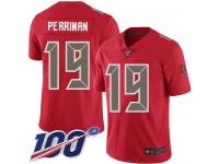 #19 Limited Breshad Perriman Red Football Men's Jersey Tampa Bay Buccaneers Rush Vapor Untouchable 100th Season