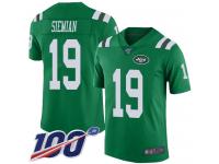 #19 Limited Trevor Siemian Green Football Men's Jersey New York Jets Rush Vapor Untouchable 100th Season
