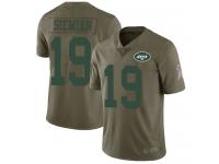 #19 Limited Trevor Siemian Olive Football Men's Jersey New York Jets 2017 Salute to Service