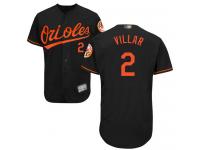 #2 Jonathan Villar Black Baseball Alternate Men's Jersey Baltimore Orioles Flex Base
