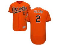 #2 Jonathan Villar Orange Baseball Alternate Men's Jersey Baltimore Orioles Flex Base