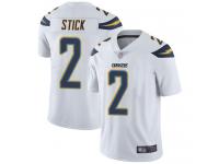 #2 Limited Easton Stick White Football Road Men's Jersey Los Angeles Chargers Vapor Untouchable