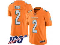 #2 Limited Matt Haack Orange Football Men's Jersey Miami Dolphins Rush Vapor Untouchable 100th Season