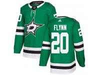 #20 Authentic Brian Flynn Green Adidas NHL Home Men's Jersey Dallas Stars